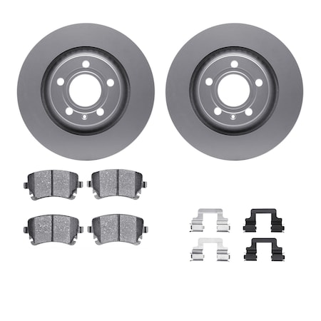 4312-73025, Geospec Rotors With 3000 Series Ceramic Brake Pads Includes Hardware,  Silver